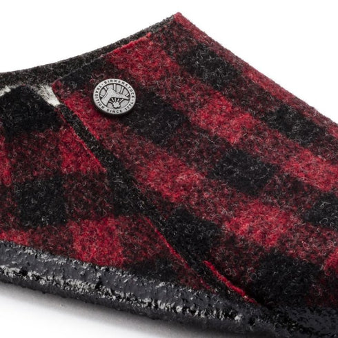Zermatt Shearling Wool Felt Plaid - Birkenstock - Plaid Red